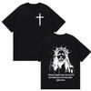 Christian Religious Jesus Forgive Them Father Bible Print T Shirts Men Women Casual Hot Sale T Shirt Retro Oversized Cotton Tees