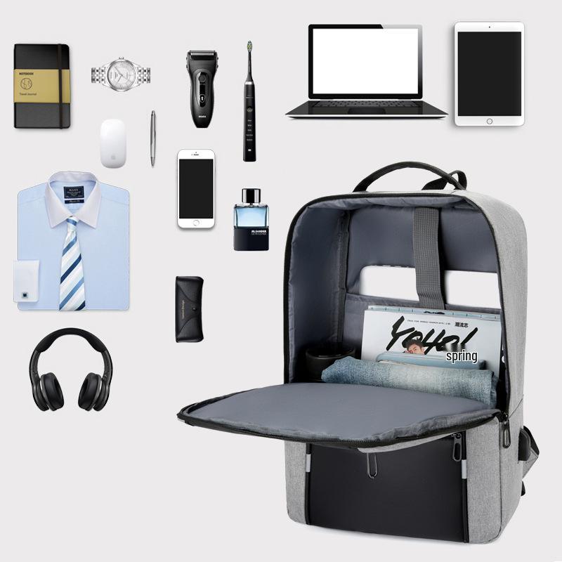 Мужской многофункциональный деловой рюкзак с USB-зарядкой и большой вместимостью