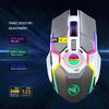 HXSJ T30 Wireless Mouse 2.4G USB Receiver with 5 Backlit RGB Mode Mechanical Gaming Mouse for PC