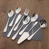 8 шт./компл., серебряный набор посуды из нержавеющей стали, ложка для супа, сервисная ложка, вилка для салата, торт, лопаточка, нож для масла, кухонная домашняя посуда
