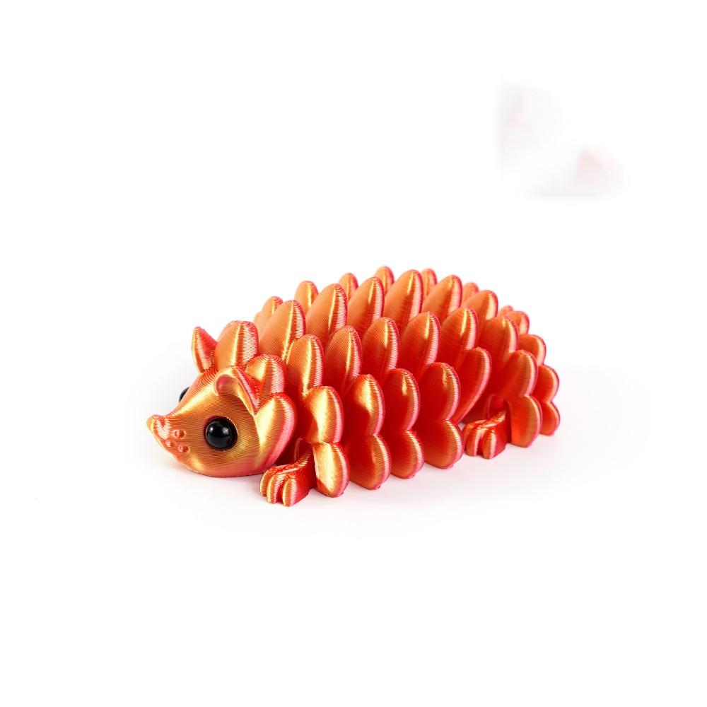 PLA Plastic Hedgehog Desktop Ornaments Multi-jointed Animal Simulation Model  Children's Toy