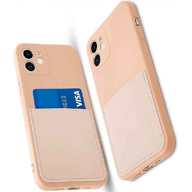 Silicone Wallet Phone Case for iPhone 11 6.1 Inch with Credit Card Holder Pocket, Full-Body Bumper Protection Camera Protect Case (Lavender Gray)