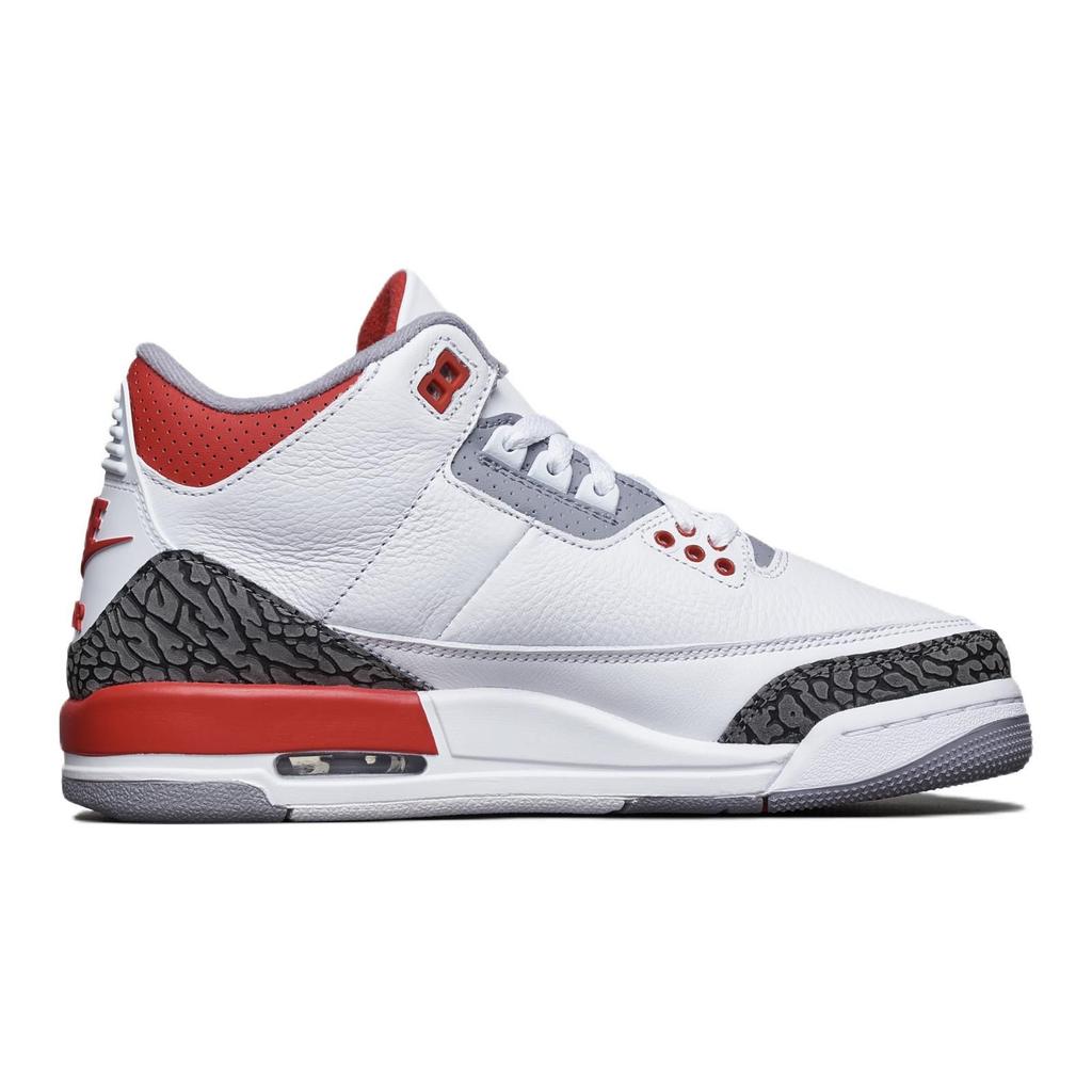 Детские кроссовки Air Jordan 3 Retro GS Fire Red 2022 White Cement-Grey Black DM0967-160