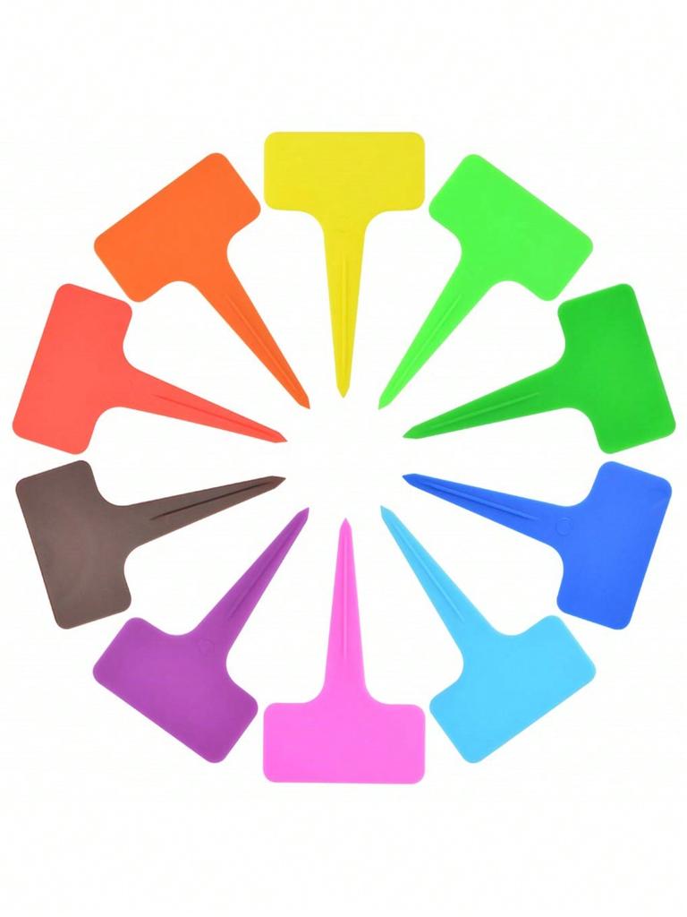 20 шт. этикеток для растений T-типа с гелевой ручкой, водонепроницаемые пластиковые бирки для растений, маркеры для сада в питомнике