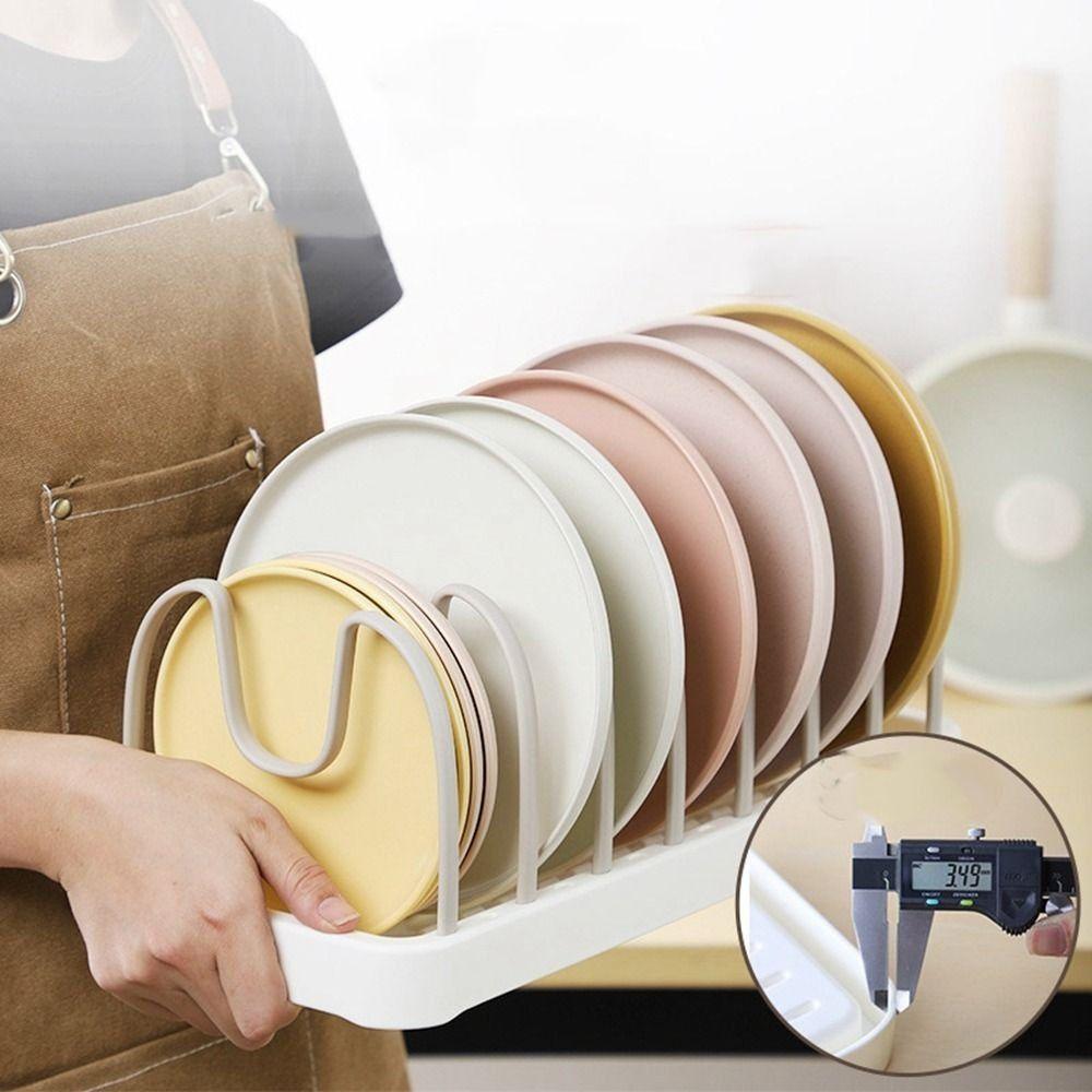Регулируемая подставка для крышек кастрюль Пластиковая сушилка для посуды Многофункциональный держатель для крышек кастрюль Кухня