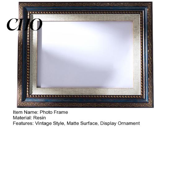 Lightweight Resin Photo Frame Vintage Frame, Art Mat Picture for Tabletop Display Elegant & Wall Mount, Decorative Studio Portrait Photos