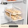 Kitchen Egg Storage Organization Tray Rolling Egg Dispenser Dual Layer Food Grade Plastic Egg Holder for Refrigerator Storage