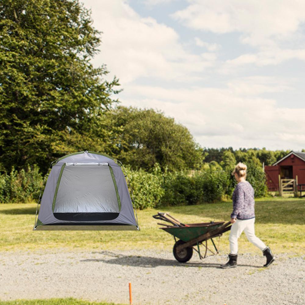 Водонепроницаемый уличный навес для хранения велосипедов, палатка для велосипеда, полиэстер с серебряным покрытием, навес для велосипеда, экономия места, чехол для хранения садовых инструментов для велосипеда