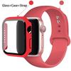 Стекло+Чехол+Ремешок для Apple Watch Band 42 мм 44 мм 41 мм 40 мм 38 мм 45 мм Защитные стекла для Apple IWatch Series 9 8 7 6 SE 5 4 3