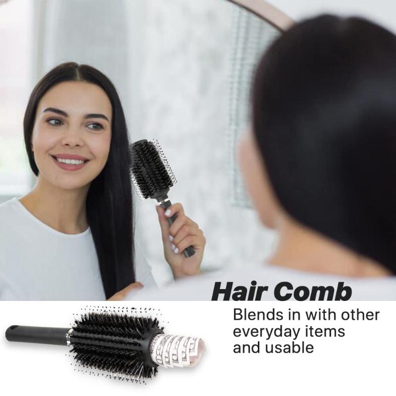 Round Hair Brush with Secret Hidden Compartment Safe Stash Box Container for Money Jewelry Valuables, for Travel or Home Use