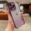 Чехол из ТПУ с милым сердечком и блестящим покрытием для iPhone 15 14 13 12 Pro Max 15 14 Plus 11, блестящий чехол для телефона