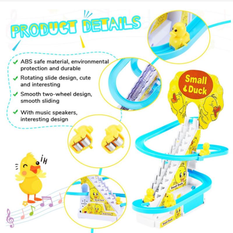 Пятачок поднимается по лестнице Легкая музыкальная композиция Интересные электрические игрушки Утка-головоломка Детский подарок Коробка с красками для мальчиков и девочек