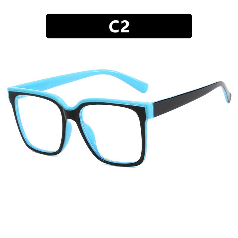 Women's Glasses Anti-Blue Light Simple Fashion Personality Retro TR90 Plain Glasses Commuter Student Travel Glasses