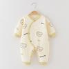 Детский хлопковый ромпер: Теплая весенне-осенне-зимняя пижама для новорожденных и ползунок