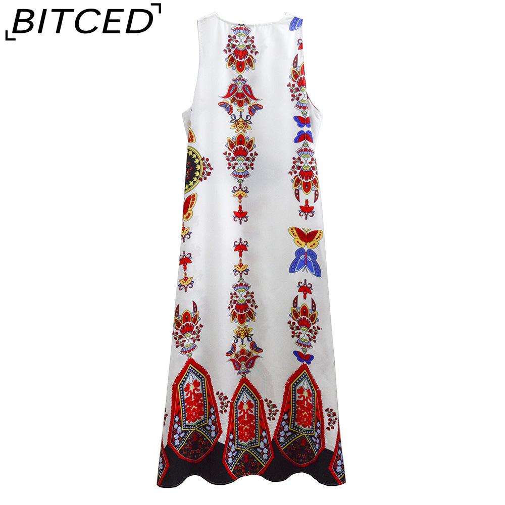 BITCED Женское летнее свободное платье без рукавов