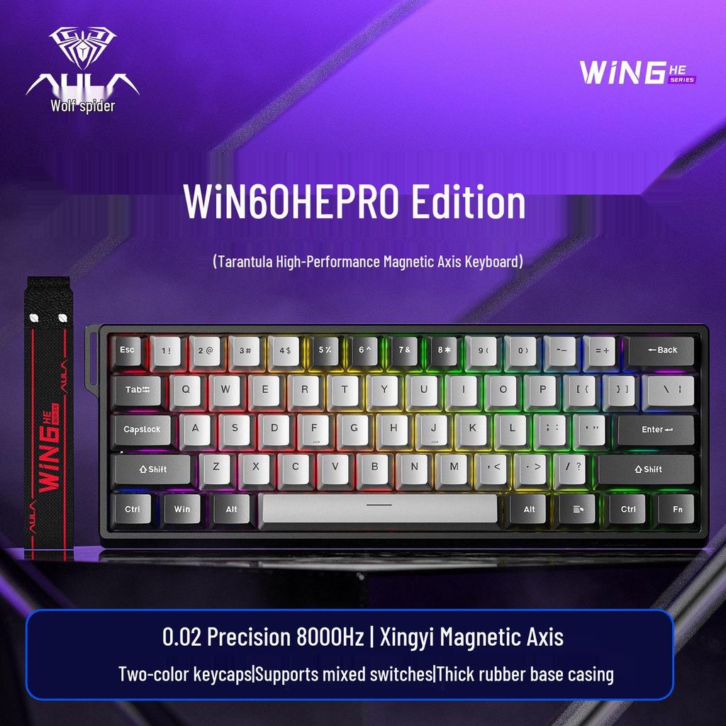 Магнитная ось RGB Механическая игровая клавиатура Wolfspider WiN60/68HE