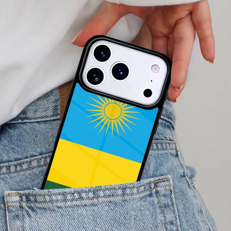 Чехол для телефона с гербом и флагом Руанды для iPhone 17ProMax 12 13 14 15 16e 17 Pro Max Plus Air Cover