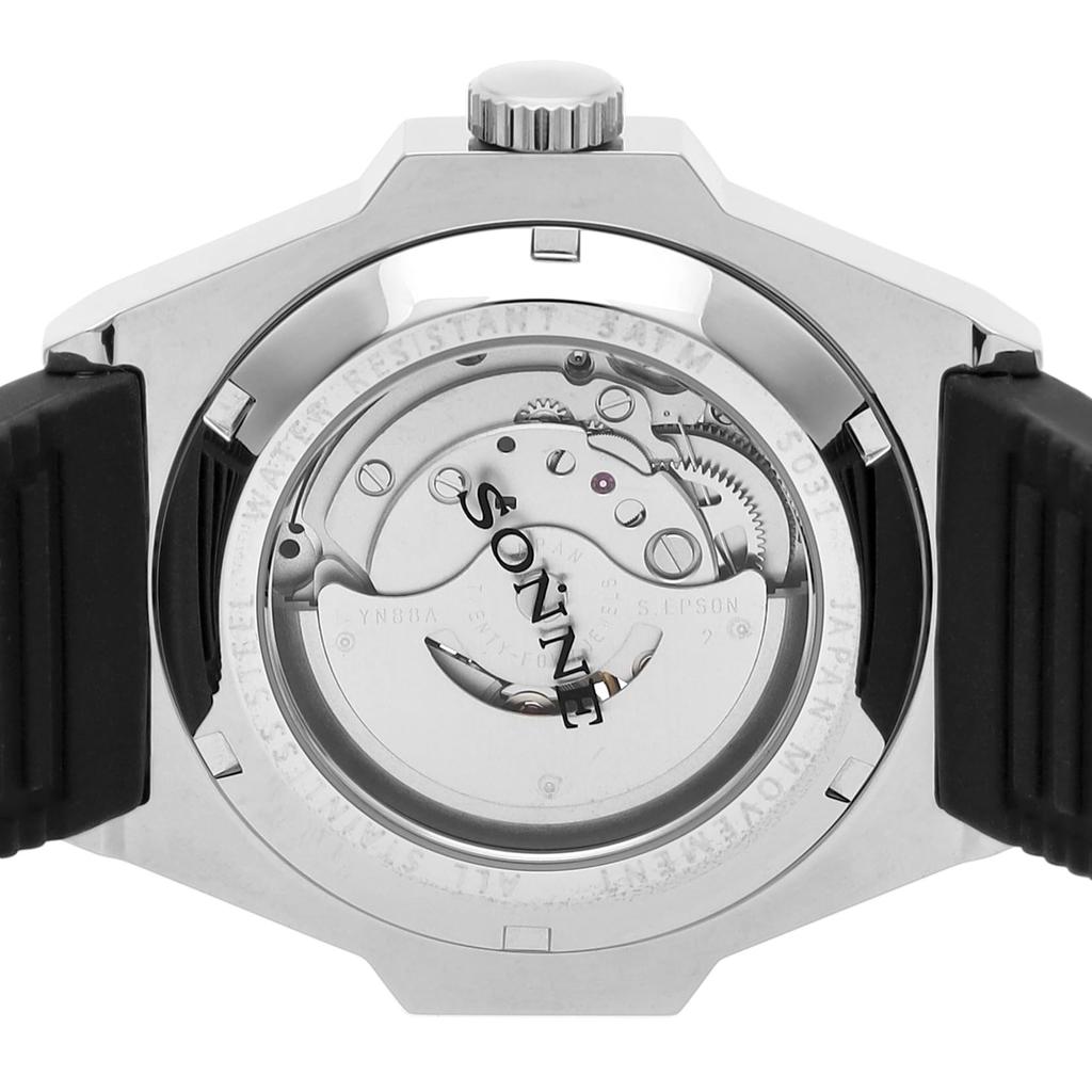 Часы S031 черный циферблат из нержавеющей стали с минеральным стеклом и автоматическим заводом. Бренд часов [Sonne] S031SSZ-BK мужские