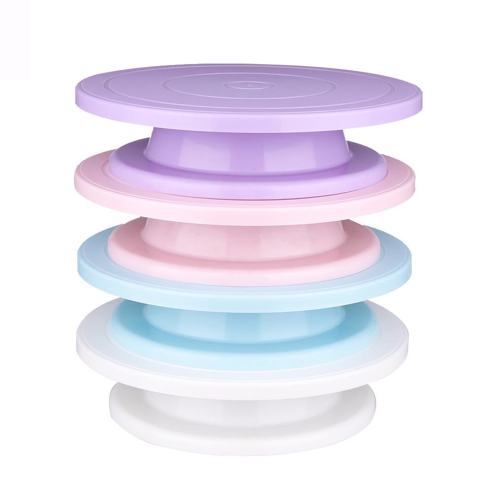 DIY Cake Turntable Baking Silicone Mold Cake Plate Rotating Round Cake Decorating Tools Rotary Table Pastry Supplies Cake Stand