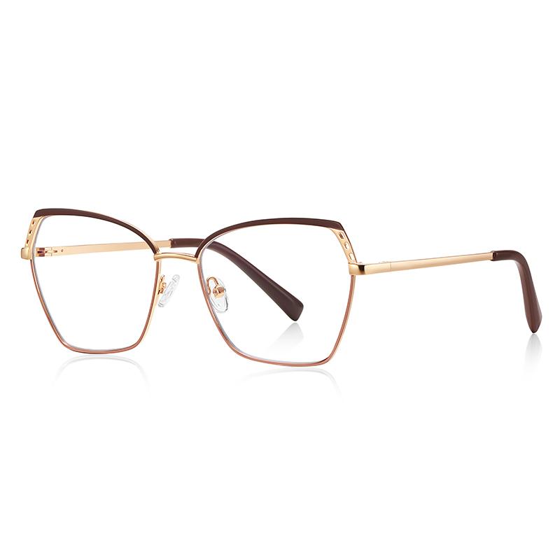 0 -0.5 -0.75 To -6.0 Metal Steampunk Hexagon Prescription Glasses Myopia Blue Light Blocking Student Dioptric Glasses Women