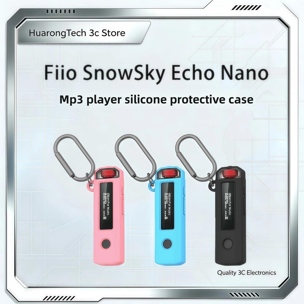 MP3 Case For Fiio SnowSky Echo Nano MP3 Player Silicone Case Dust Storage Solid Color Case Lightweight Shockproof Soft Case