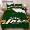 Utah Jazz Vibrant Basketball Emblem Three-piece set(1 * duvet cover + 2 * pillowcase, without core)Soft and comfortable Christmas birthday gift
