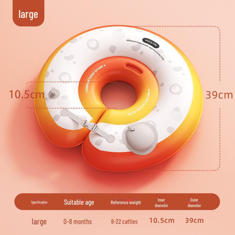 Прочный детский надувной плавательный круг толкающего типа