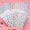 3D Embossed Cute Cartoon Bear Rabbit Series Stickers Self Adhesive Kids Creative Craft Journal Scrapbooking Decorative Supplies