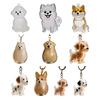 Pet Hair Collector Keychain Transparent Souvenir Capsule Waterproof Design Dog Hair Memorial Keychain