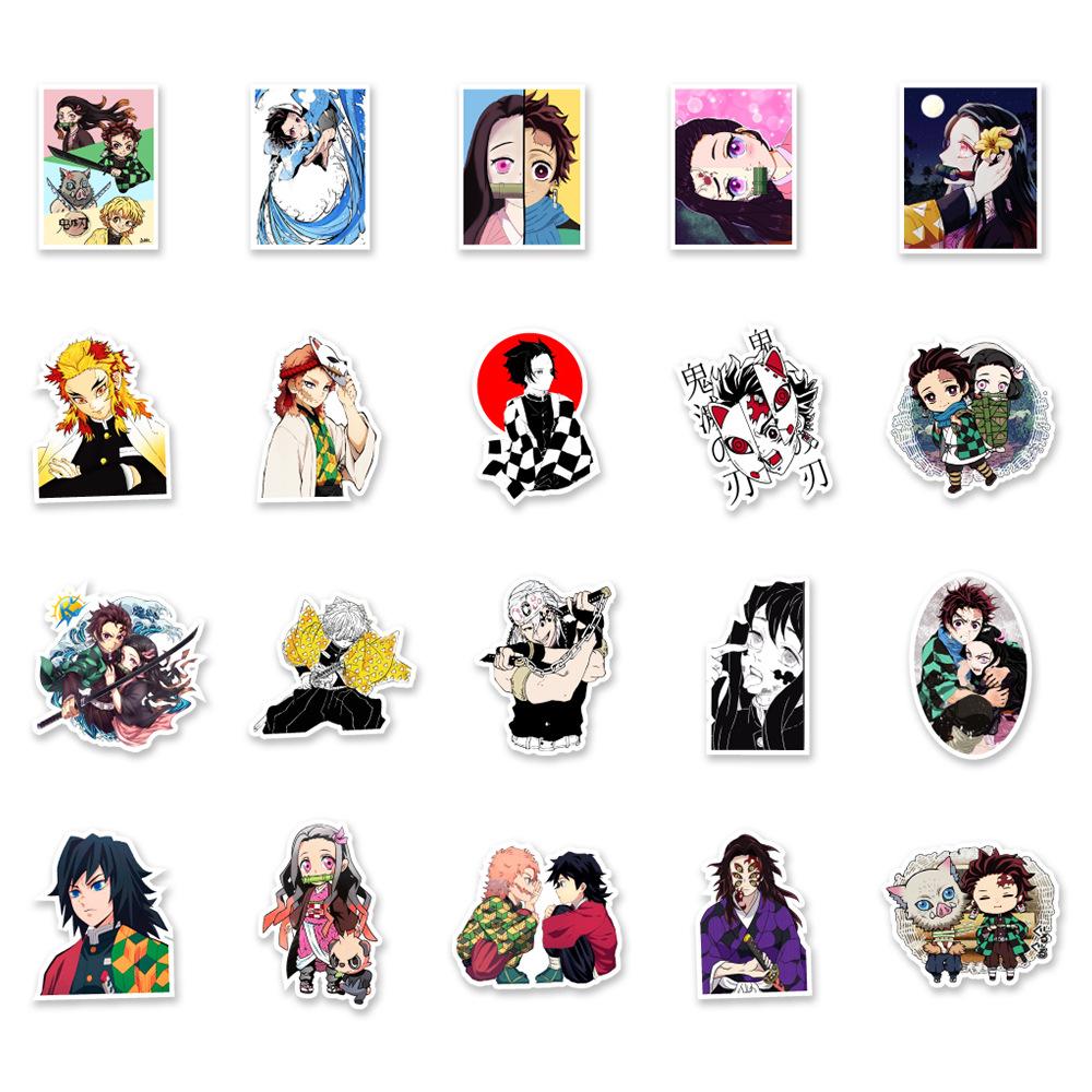 50 Новых Граффити Наклеек Клинок Рассекающий Демонов Мобильный Билет Мотоцикл Скейтборд Декоративные Наклейки Водонепроницаемые