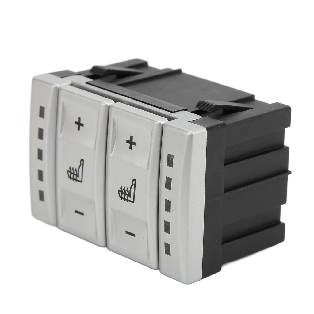 Car Seat Heating Button Switch Silver BS7T19K314AB ABS Replacement for Ford Galaxy