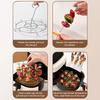 Stainless Steel Fryer Skewer Stand with Polished Edges Rustproof Dishwasher Safe Vertical Skewer Air Fryer Accessories