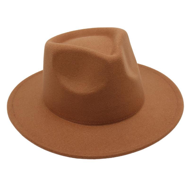 Цилиндр Однотонная Джазовая Шляпа Мужская и Женская Фетровая Шляпа Ретро Шляпа Плюшевая Шляпа Шерстяная Шляпа