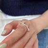 2023 Нишевый дизайн Минималистичное серебряное кольцо-линия для женщин - Модное украшение на указательный палец