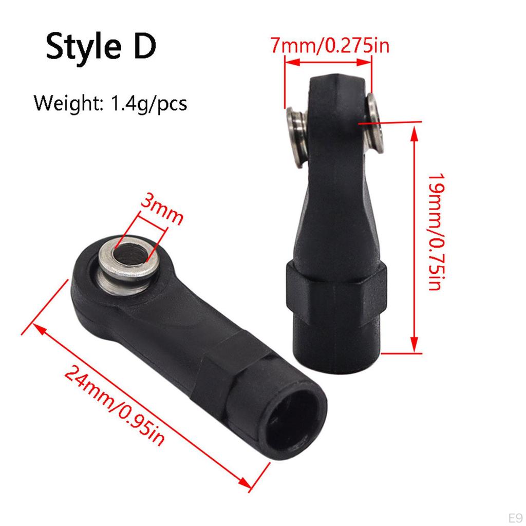 10 Pcs M4 Ball Joint Heads for RC Cars, Universal Remote Control Toys, 1/10 And 1/8 Crawler