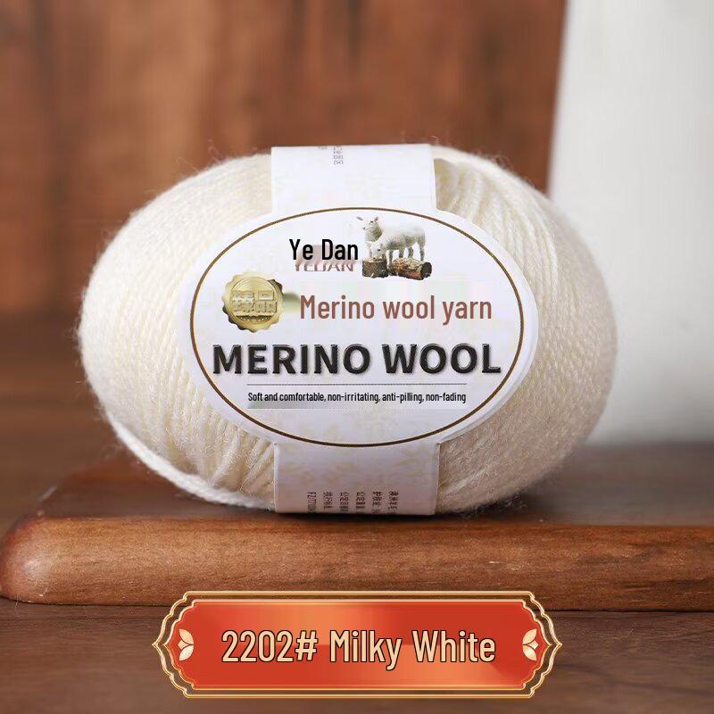 Пряжа из мериносовой шерсти средней толщины ручной вязки для свитеров, шарфов, шапок - 213 Овечья шерсть - 3 нити