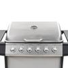 6 Burner Gas Grill Stainless Steel Silver
