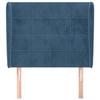 3118002 vidaXL Tête de lit avec oreilles Bleu foncé 103x23x118-128 cm Velours