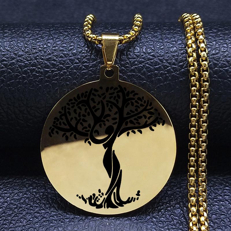 Иггдрасиль Древо жизни ожерелье из нержавеющей стали кулон компас викингов кельтское скандинавское генеалогическое древо ювелирные изделия с рунами