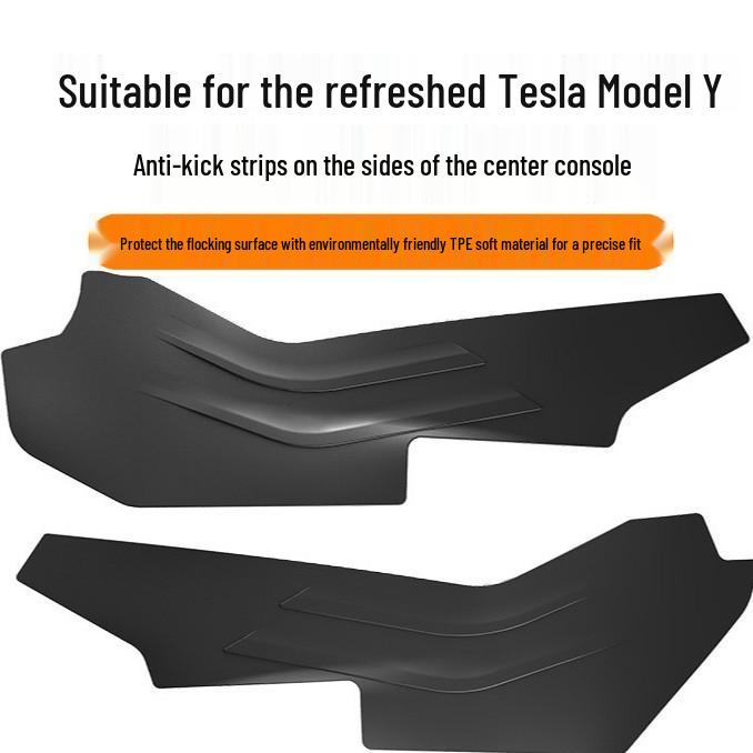 Tesla Model 3/Y Flocking Anti-Kick Pad: Full Wrap Protection for Central Control Storage Panels