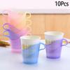 10Pcs Disposable Paper Cup Holder Set, Thickened Plastic Corrugated Cup Holder, Tea Ceremony Thermal Insulation, Anti Scald Hand