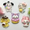 Светящиеся молочные чайные мультяшные аксессуары из смолы Sanrio для DIY заколок для волос и брелоков