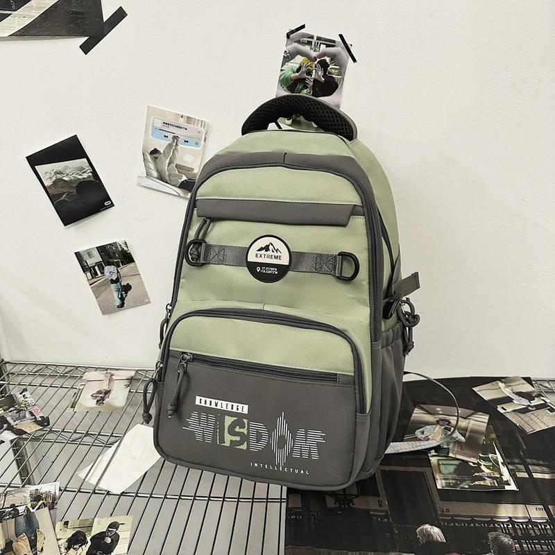 Рюкзак для школьников средней школы с цветными блоками и большой вместимостью для девочек и мальчиков