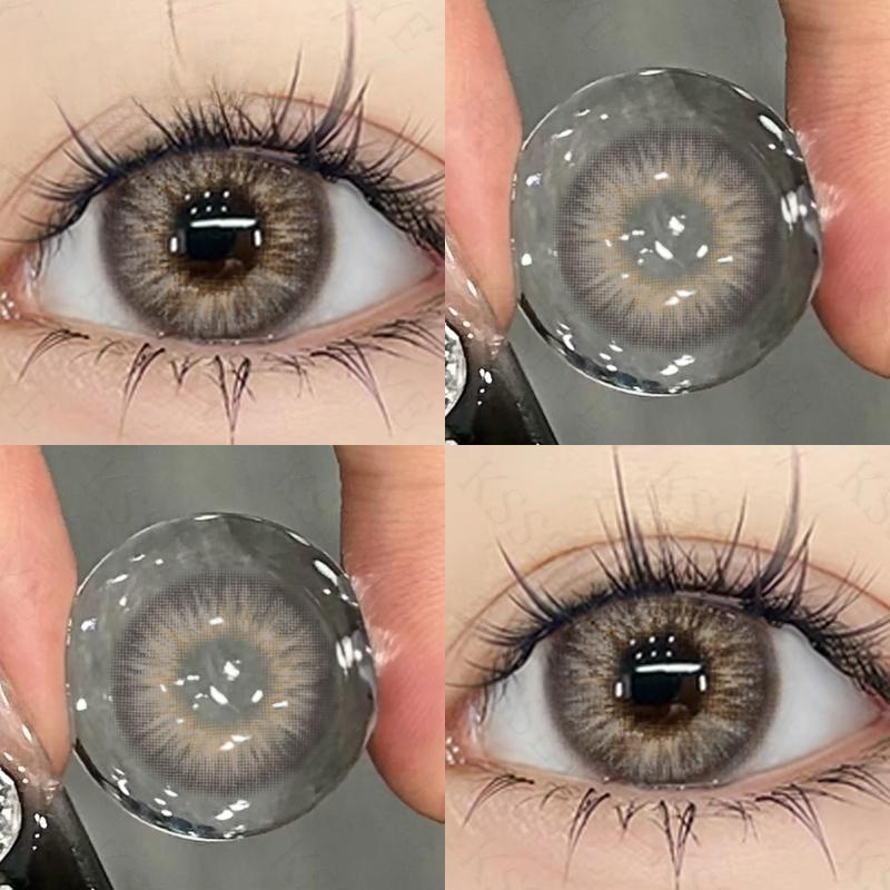 MillCreek Color Contact Lens OMG Series 2pcs/1Pair Soft Eye Dia 14.0mm for Yearly Used OMG Brown/grey/green/purple