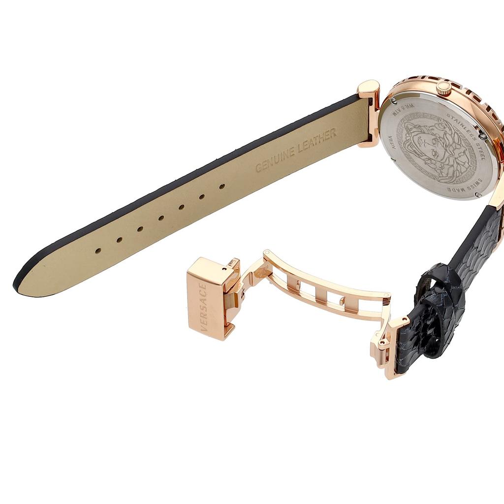 Часы Palazzo Empire Черный циферблат Нержавеющая сталь Сапфировое стекло Кварцевые 37 мм Швейцарские часы VEDV00719 [Versace] Женские [Товар]