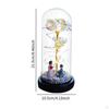 Light Up Rose In Glass Dome Artificial Flower Gift for Women Valentine's Day Home Decor Bedside