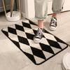 Geometric Polypropylene Entry Door Mat Home Door Wear Resistant Dirt Dust Mat Absorbent Non-slip Carpet
