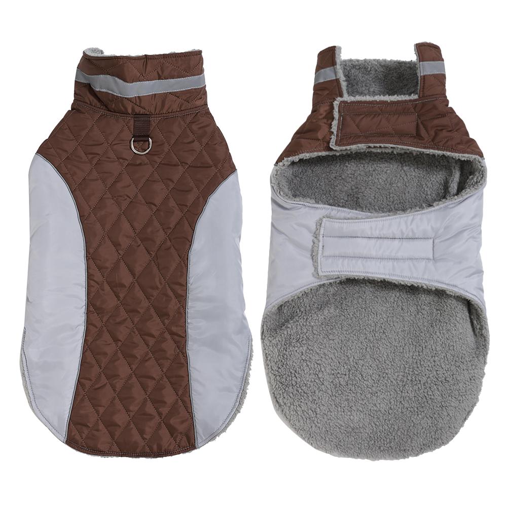 Big Dog Clothes For Winter Warm Thicken Pets Vest Coat With D-ring Outdoor Waterproof Reflectivce Jacket For Large Dogs Labrador