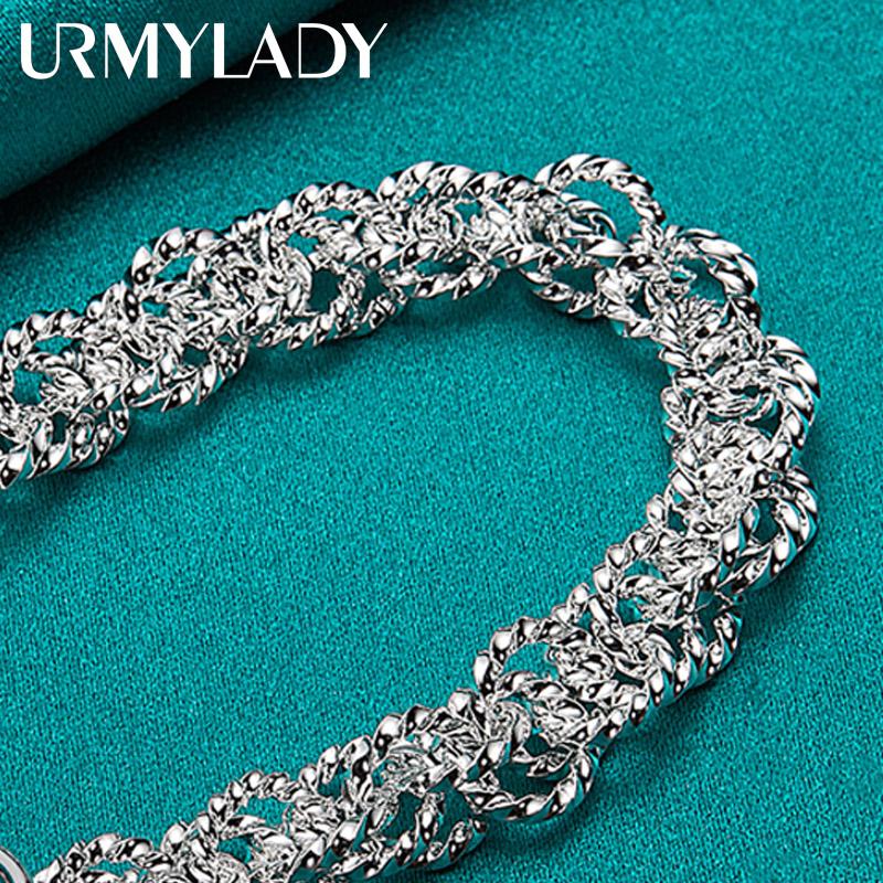 Браслет-цепочка из стерлингового серебра 925 пробы для женщин, свадебная вечеринка, изысканные модные украшения