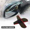 2 шт. черное универсальное зеркало, козырек от дождя, дымозащита, боковое зеркало заднего вида, козырек от дождя, бровей, углеродное волокно, зеркало заднего вида, козырек